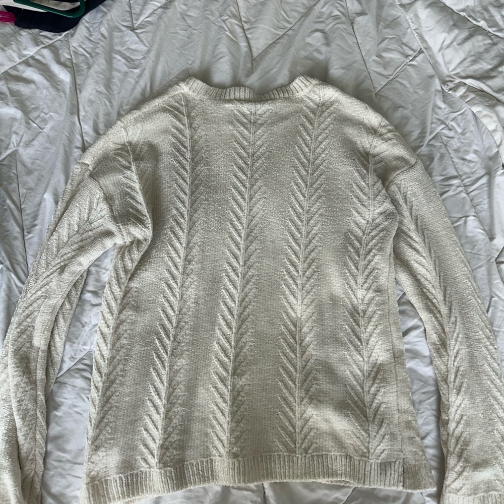 Orvis Cream Cable-Pattern Crewneck Sweater